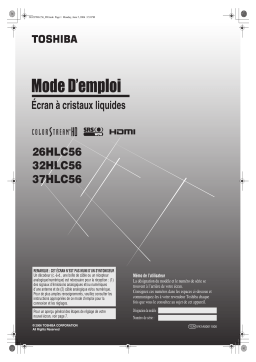 Toshiba 26HLC56 Manuel du propriétaire