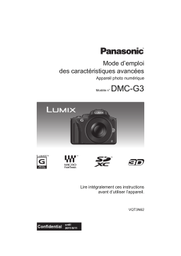 Panasonic DMC-G3EB Manuel du propriétaire