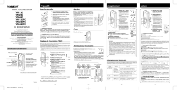 Olympus VN-480 PC Manuel du propriétaire | Fixfr