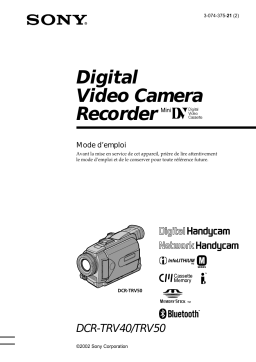 Sony DCR-TRV40 Manuel du propriétaire