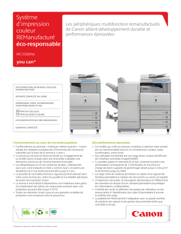 Canon IRC3580NE Manuel du propriétaire | Fixfr