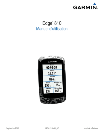 Garmin Edge 810 Manuel du propriétaire | Fixfr