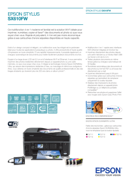 Epson STYLUS SX610FW Manuel du propriétaire