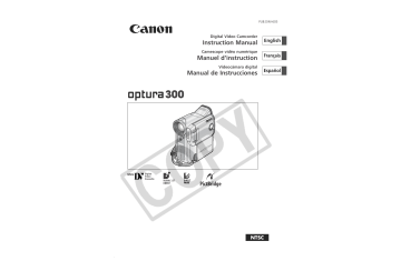 Canon Optura 300 Manuel du propriétaire | Fixfr