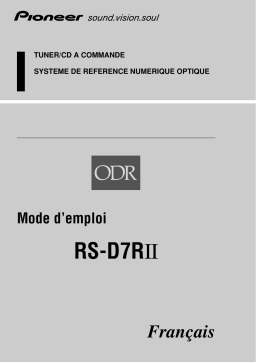 Pioneer RS-D7RII Manuel du propriétaire