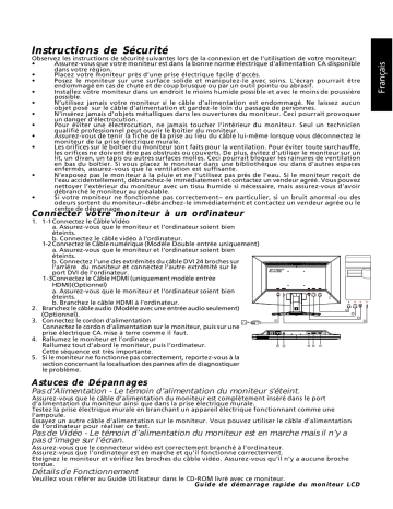 Acer G245HQL Manuel du propriétaire | Fixfr