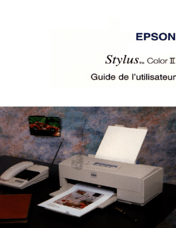 Epson Stylus COLOR II Manuel du propriétaire | Fixfr