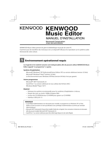 Kenwood KDC-X8006U Manuel du propriétaire | Fixfr