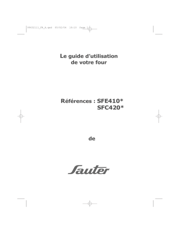 sauter SFC420XF1 Manuel du propriétaire | Fixfr