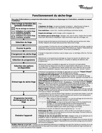 Whirlpool AWZ 8579/1 Manuel du propriétaire | Fixfr