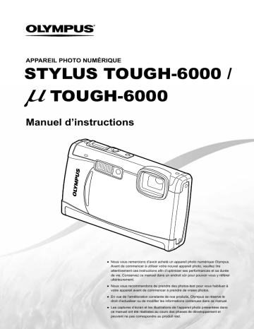 Olympus μ TOUGH-6000 Manuel du propriétaire | Fixfr