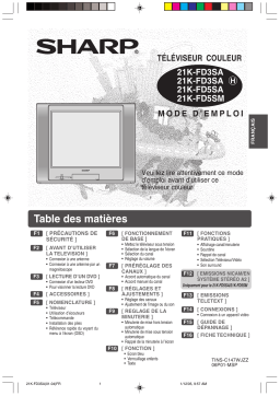 Sharp 21K-FD3SA/FD3SAH/FD5SA/FD5SM Manuel du propriétaire
