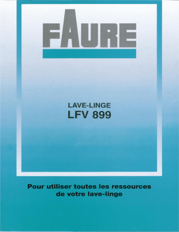 Faure LFV899 Manuel du propriétaire | Fixfr