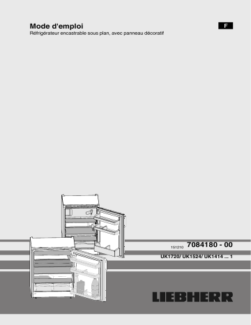 Liebherr UK 1524 Manuel du propriétaire | Fixfr