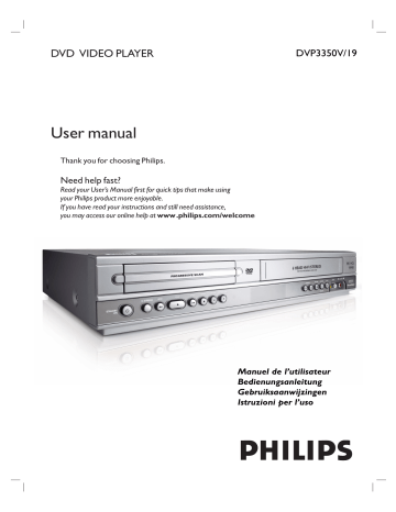Philips DVP3350V Manuel du propriétaire | Fixfr