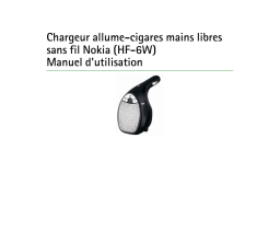 Nokia WIRELESS PLUG-IN CAR HARDSFREE HF-6W Manuel du propriétaire