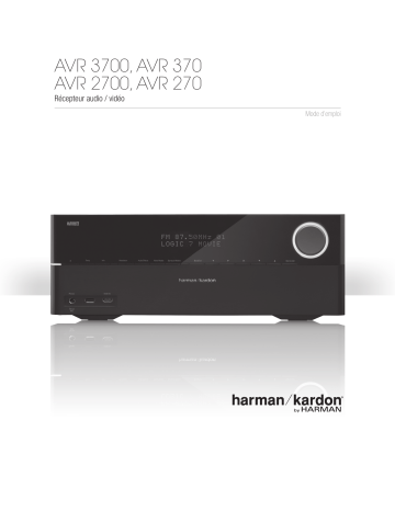 AVR 270 HKTS 35 | Manuel du propriétaire | Harman Kardon AVR 270 JBL CINEMA 610 Manuel utilisateur | Fixfr