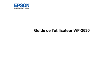 Epson WF-2630WF Manuel du propriétaire | Fixfr