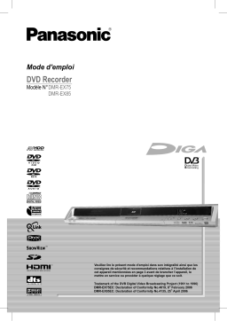 Panasonic DMR-EX75-EX85 Manuel du propriétaire