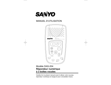 Sanyo DAS-204 Manuel du propriétaire | Fixfr