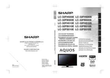 LC-32FH500S | LC-32FB500S | LC-32FH500E | LC-32FH510S | LC-32FB510 | Sharp LC-FS510E Manuel du propriétaire | Fixfr