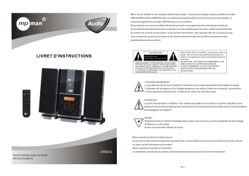 MPMan XRM 33 Manuel du propriétaire | Fixfr
