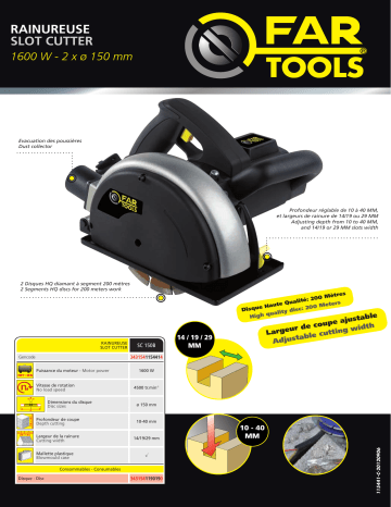 Manuel du propriétaire | Fartools SC 150B Manuel utilisateur | Fixfr