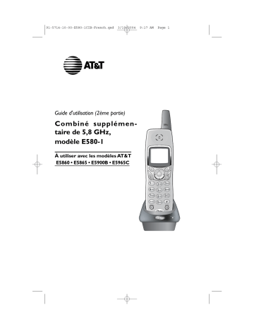 AT&T E580-1 Manuel du propriétaire | Fixfr