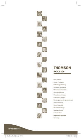 Thomson ROC 6306 Manuel du propriétaire | Fixfr