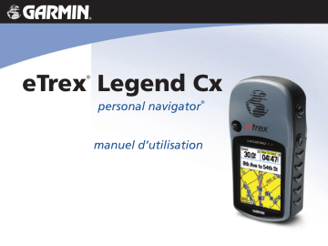 Garmin eTrex Legend CX Manuel du propriétaire | Fixfr