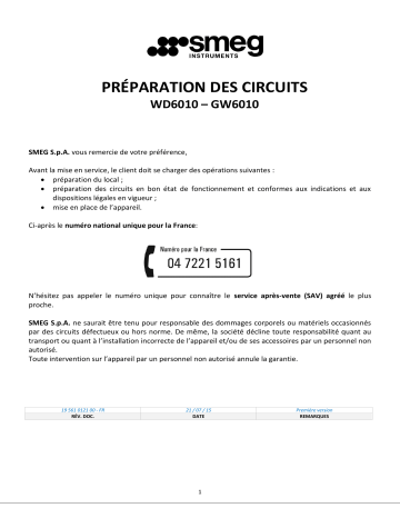 Smeg GW6010RM Manuel du propriétaire | Fixfr