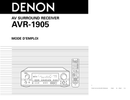 Denon AVR-1905 Manuel utilisateur