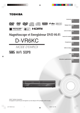 Toshiba D-VR6 Manuel du propriétaire