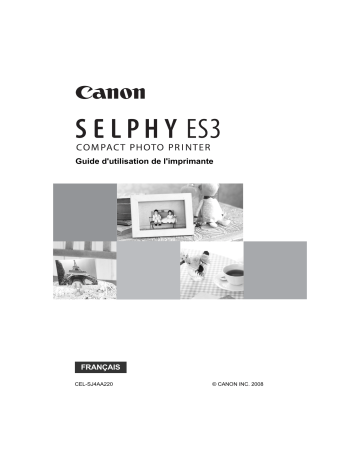 Canon SELPHY ES3 Manuel du propriétaire | Fixfr