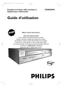 Philips DVDR600VR-37B Manuel du propriétaire