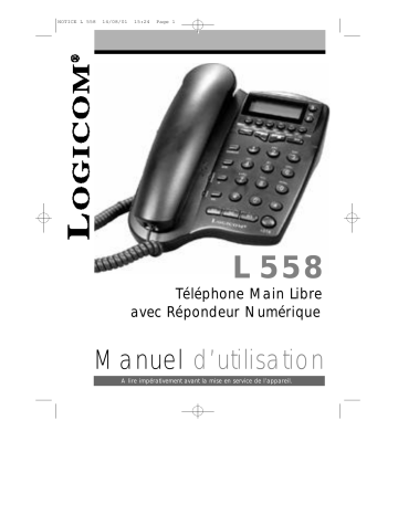 Logicom L558 Manuel du propriétaire | Fixfr