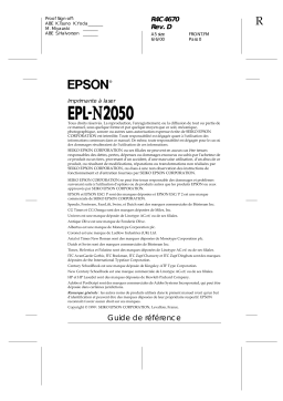 Epson EPL-N2050 Manuel du propriétaire