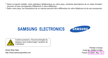 Samsung SGH-U600G Manuel du propriétaire | Fixfr