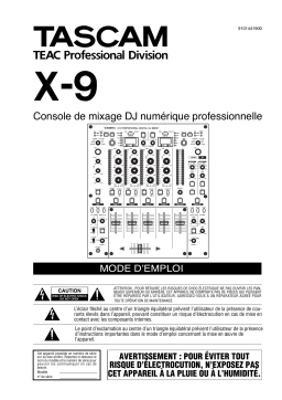 Tascam X-9 Manuel du propriétaire