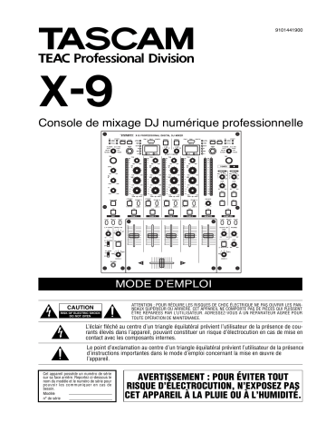 Tascam X-9 Manuel du propriétaire | Fixfr