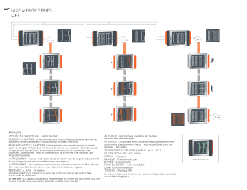 Nike Lift Manuel du propriétaire | Fixfr
