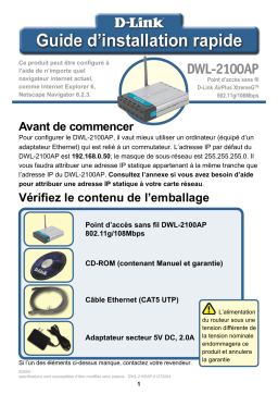 D-Link DWL-2100AP Manuel du propriétaire