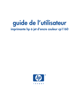 HP COLOR INKJET CP1160 Manuel du propriétaire