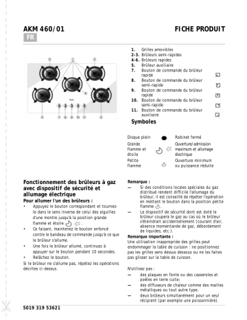 Whirlpool AKM 460/NB/01 Manuel du propriétaire | Fixfr