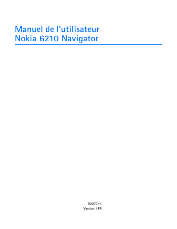 Nokia 6210 Navigator Manuel du propriétaire | Fixfr