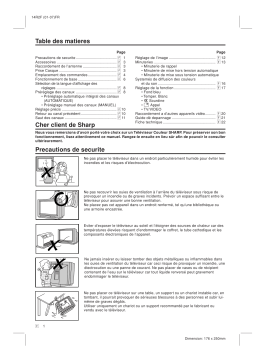 Sharp 14R2F/21R2F Manuel du propriétaire