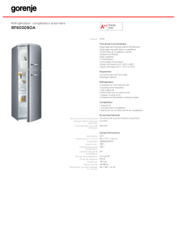 Gorenje RF60309OA Manuel utilisateur