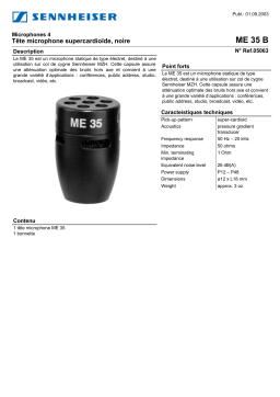 Sennheiser ME 35 B Manuel du propriétaire