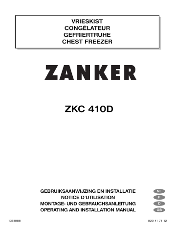 Manuel du propriétaire | ZANKER ZKC410D Manuel utilisateur | Fixfr