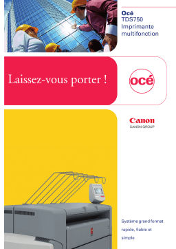 Canon OCE TDS750 Manuel du propriétaire